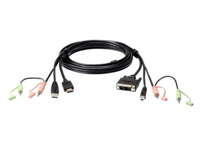 ATEN 1.8M USB HDMI to DVI-D KVM Cable with Audio