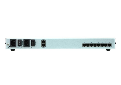 ATEN 8-poorts seriële consoleserver met dubbele voeding/LAN