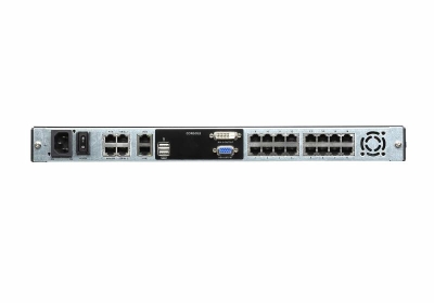 Aten 16-poorts Cat 5 Dual Rail LCD KVM over IP-switch, 1 lokale/1 externe gebruikerstoegang