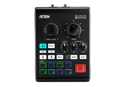 ATEN Podcast AI Audio Mixer | MicLIVE 6-CH