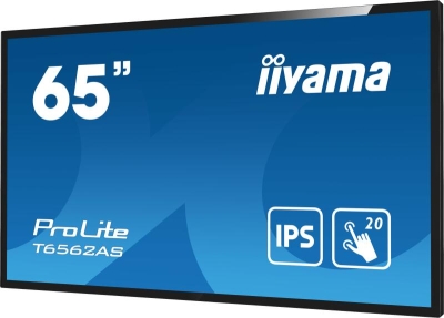 iiyama T6562AS-B1 beeldkrant Interactief flatscreen 163,8 cm (64.5\") IPS 500 cd/m² 4K Ultra HD Zwart Touchscreen Type processor 
