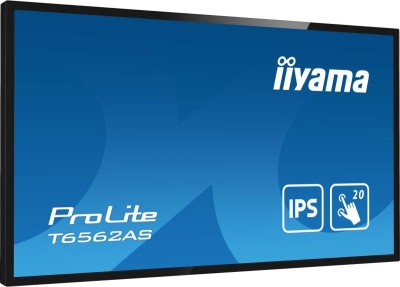 iiyama T6562AS-B1 beeldkrant Interactief flatscreen 163,8 cm (64.5\") IPS 500 cd/m² 4K Ultra HD Zwart Touchscreen Type processor 