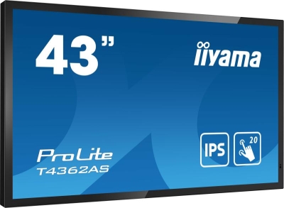 iiyama T4362AS-B1 beeldkrant Interactief flatscreen 108 cm (42.5\") IPS 500 cd/m² 4K Ultra HD Zwart Touchscreen Type processor An