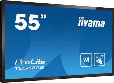 iiyama T5562AS-B1 beeldkrant Interactief flatscreen 138,7 cm (54.6\") VA 500 cd/m² 4K Ultra HD Zwart Touchscreen Type processor A