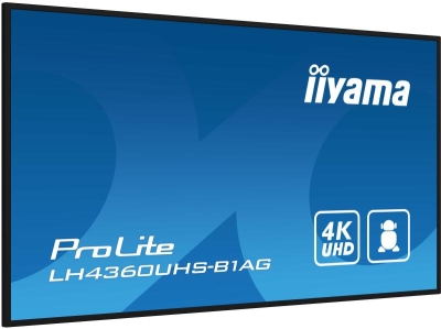 iiyama PROLITE Digitaal A-kaart 108 cm (42.5\") LED Wifi 500 cd/m² 4K Ultra HD Zwart Type processor Android 11 24/7