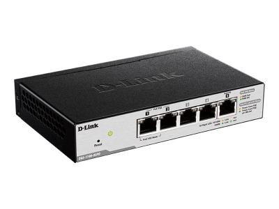 D-Link DGS-1100-05PD netwerk-switch Managed L2 Gigabit Ethernet (10/100/1000) Zwart Power over Ethernet (PoE)