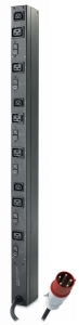 APC Rack PDU, Basic, ZeroU, 32A, 400V, (3x) C13 & (6x) C19, IEC 309 32A 3Fase stekker